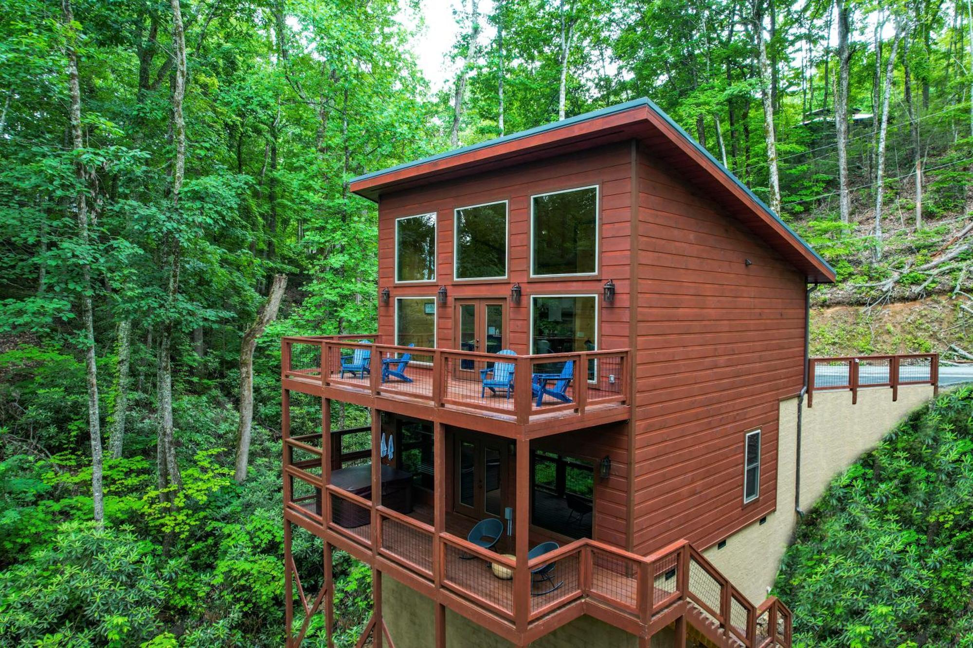 New Cozy Mountain Cabin Hot Tub Near Downtown 개틀린버그 외부 사진